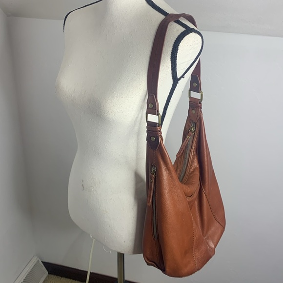 American Leather Company Carmel Color Shoulder Bag MCB6835K - Picture 9 of 14